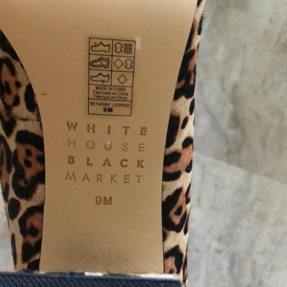 Leopard Printed Haircalf Chunky Heels Size 9 - Picture 5 of 8